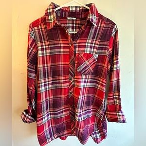 Sonoma- Pink/Red plaid flannel